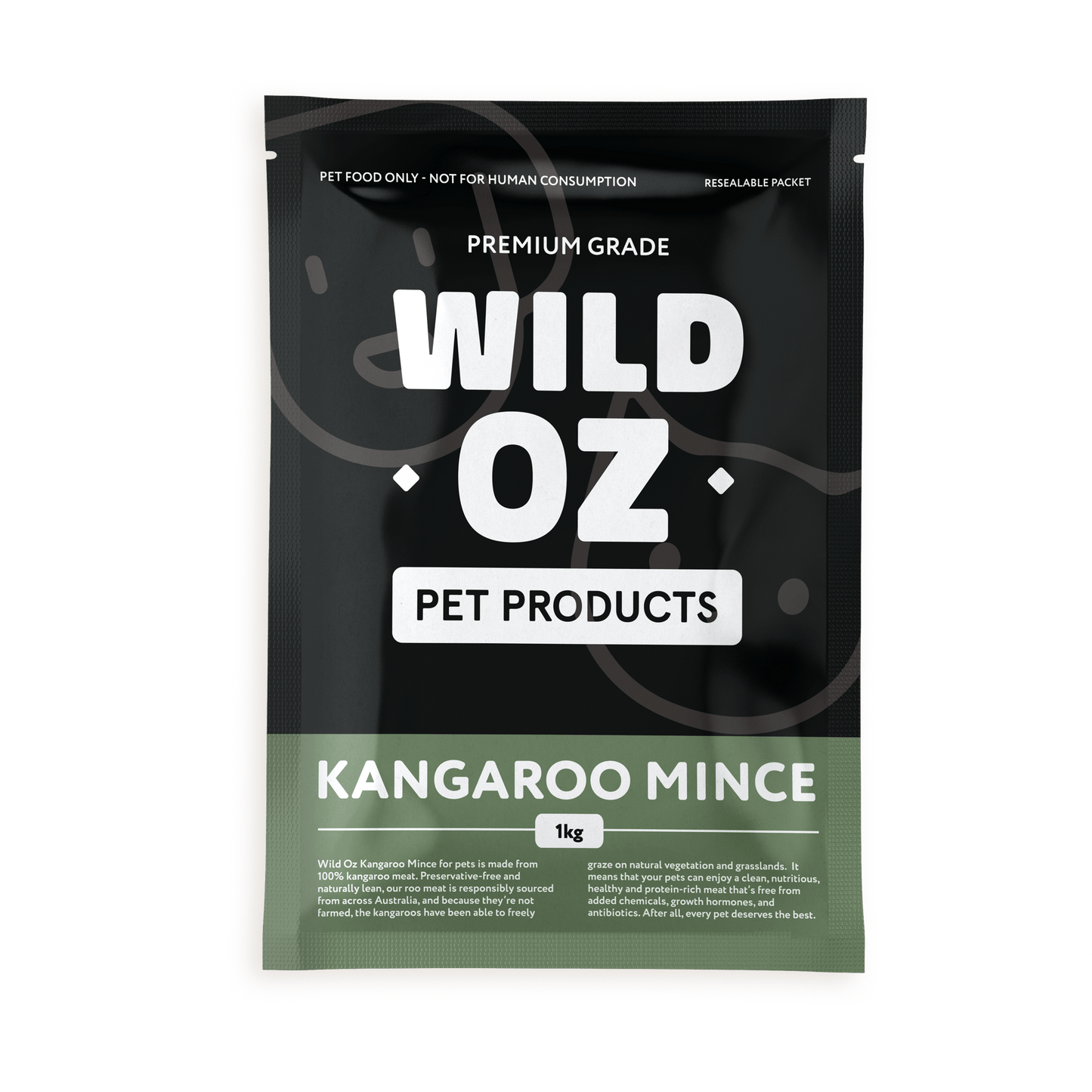 Raw kangaroo pet food starter pack large dog