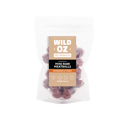 Raw Mini Meatballs - Kangaroo & Turkey