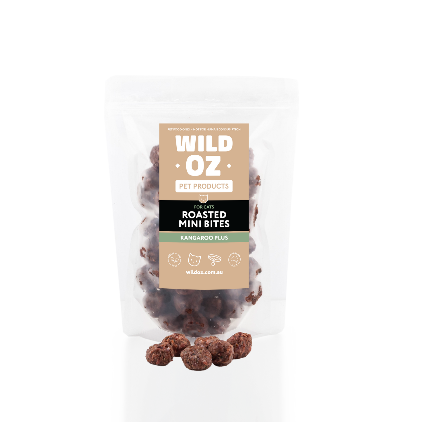Roasted Mini Bites for Cats - Kangaroo Plus