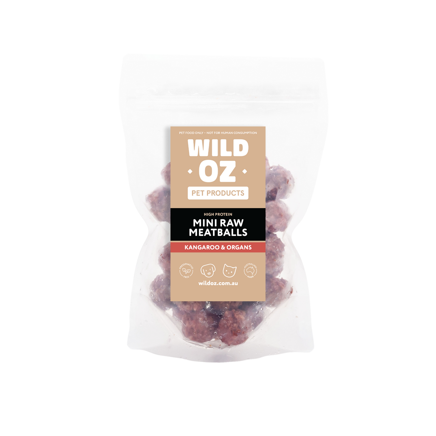 Raw Mini Meatballs - Kangaroo & Organs