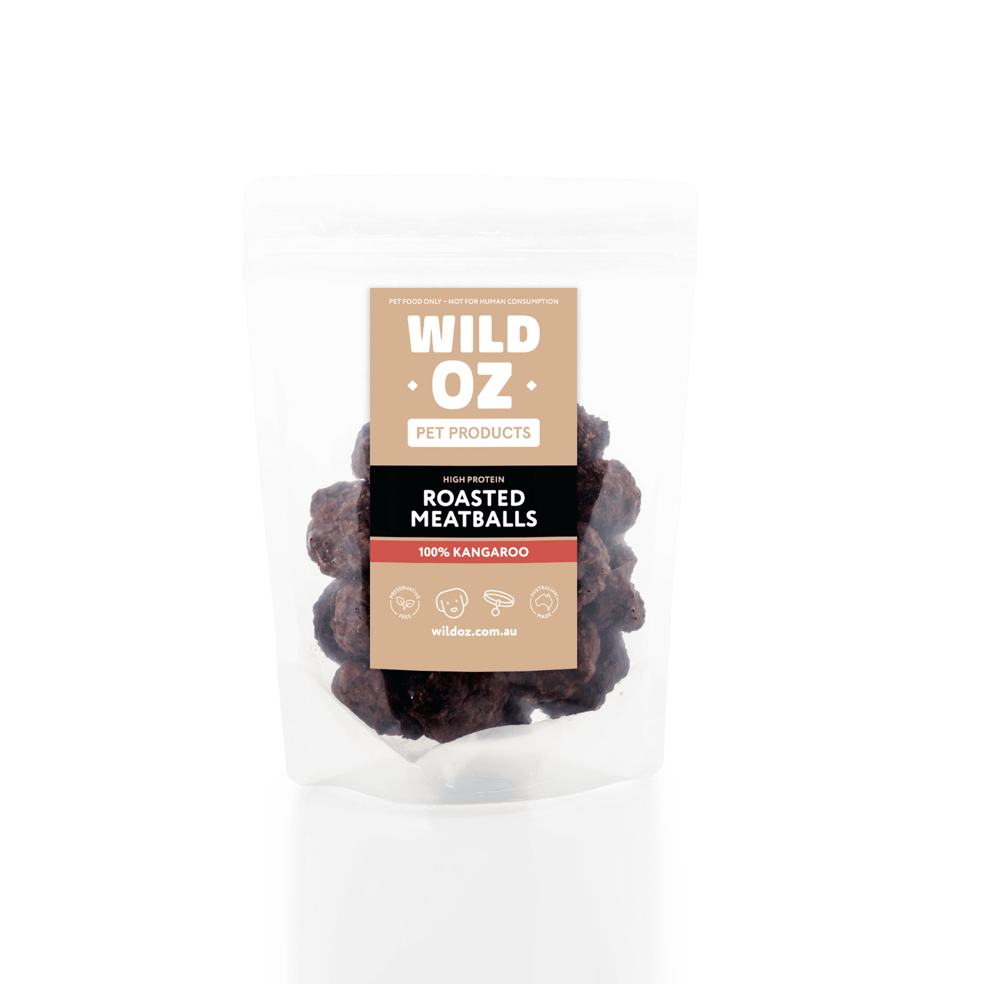 wild oz kangaroo meatballs for pets